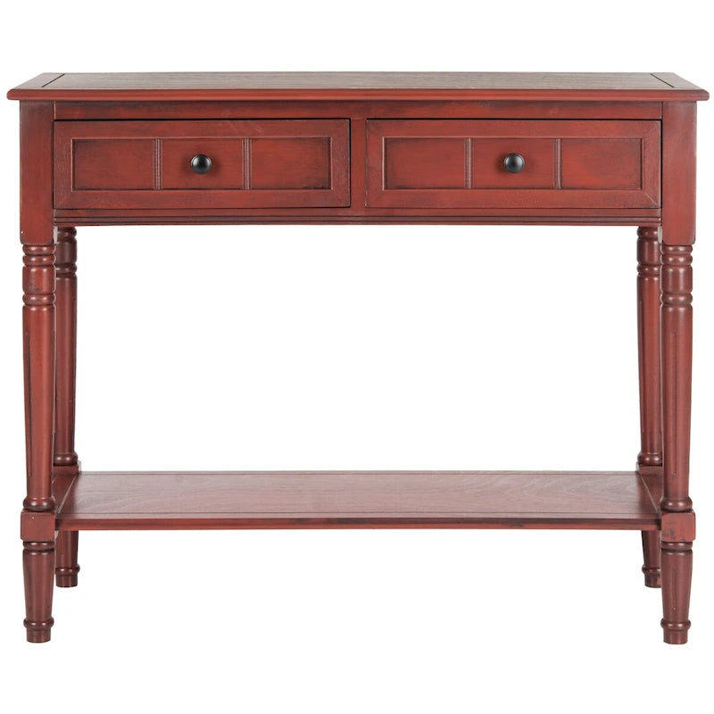 Console 2 tiroirs grise - 91 x 35 x 75 cm