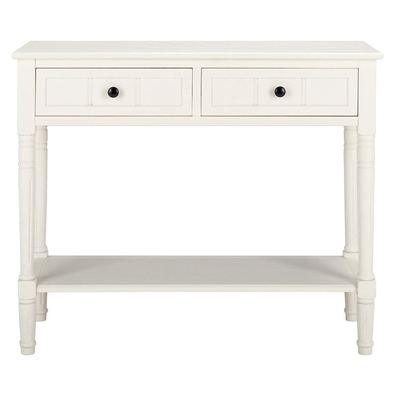Console 2 tiroirs grise - 91 x 35 x 75 cm