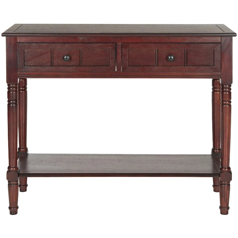 Console 2 tiroirs grise - 91 x 35 x 75 cm