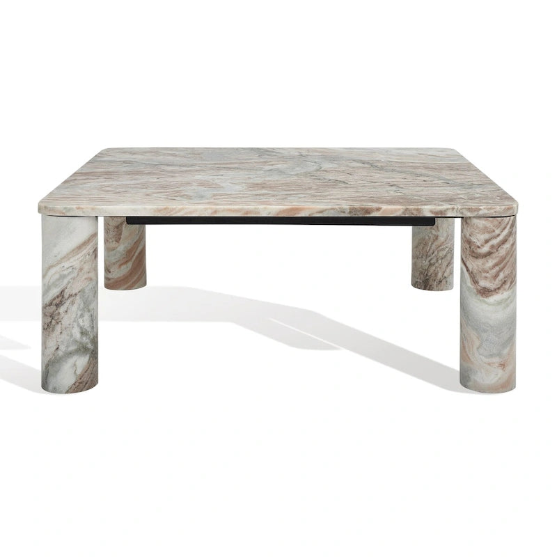 Table basse carrée en marbre - 35L x 35P x 13H po.