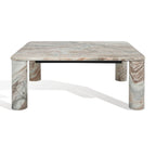 Table basse carrée en marbre - 35L x 35P x 13H po.