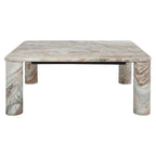 Table basse carrée en marbre - 35L x 35P x 13H po.