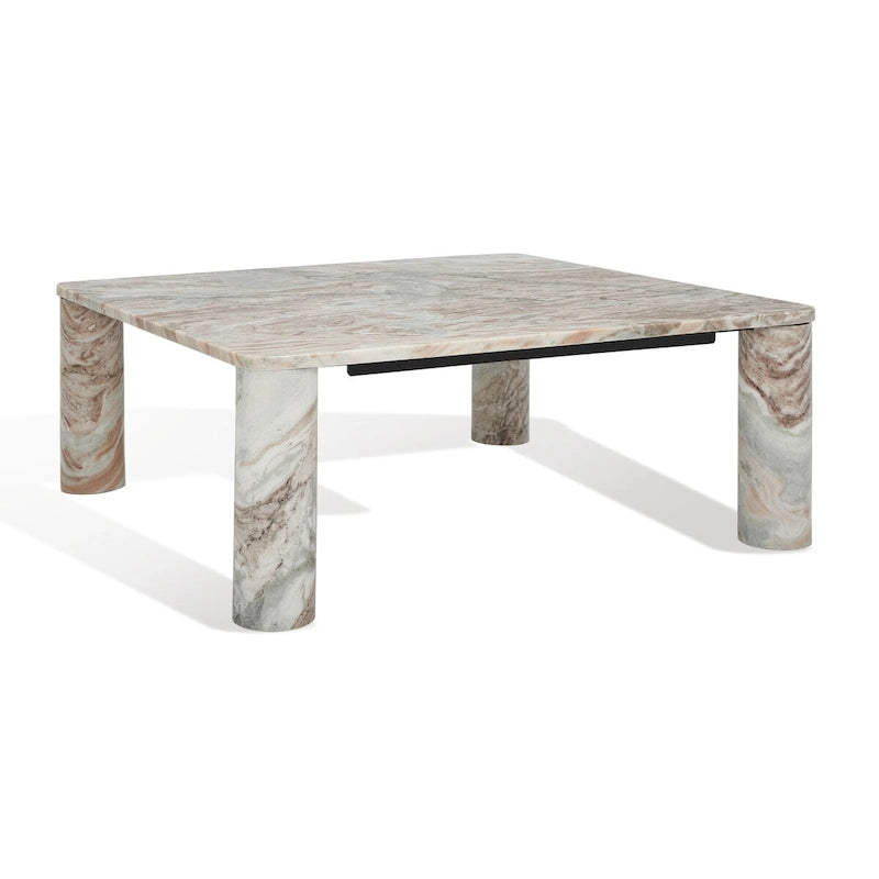 Table basse carrée en marbre - 35L x 35P x 13H po.