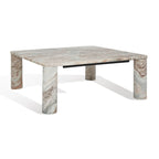 Table basse carrée en marbre - 35L x 35P x 13H po.