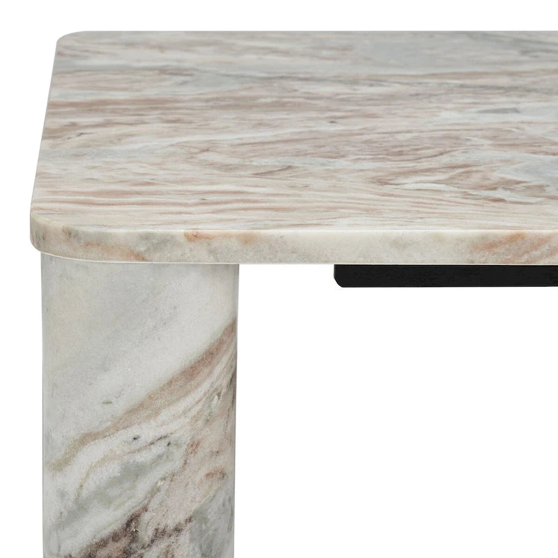 Table basse carrée en marbre - 35L x 35P x 13H po.