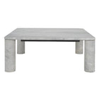 Table basse carrée en marbre - 35L x 35P x 13H po.
