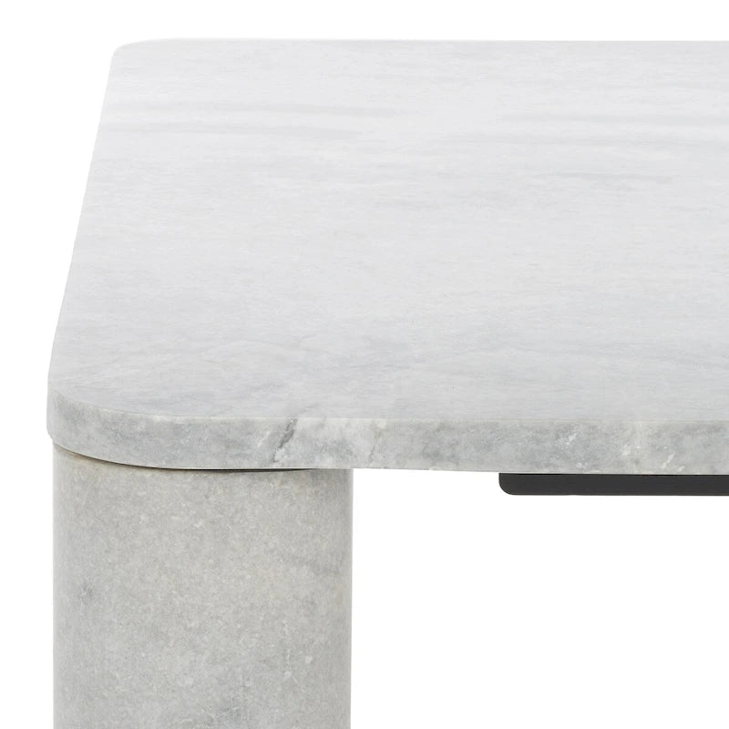 Table basse carrée en marbre - 35L x 35P x 13H po.