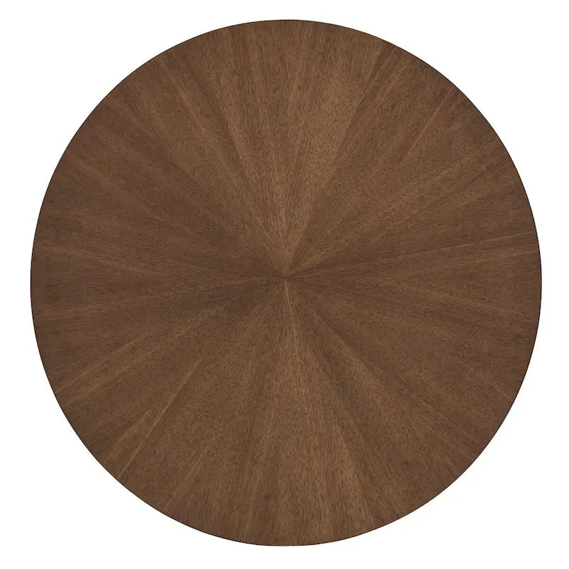 Table d'appoint ronde en noyer de style milieu de siècle