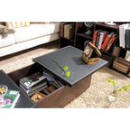 Table basse avec plateau en similicuir de 119 cm