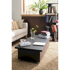 Table basse avec plateau en similicuir de 119 cm