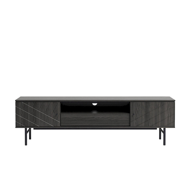 Meuble TV console média effet chêne de 179,3 cm