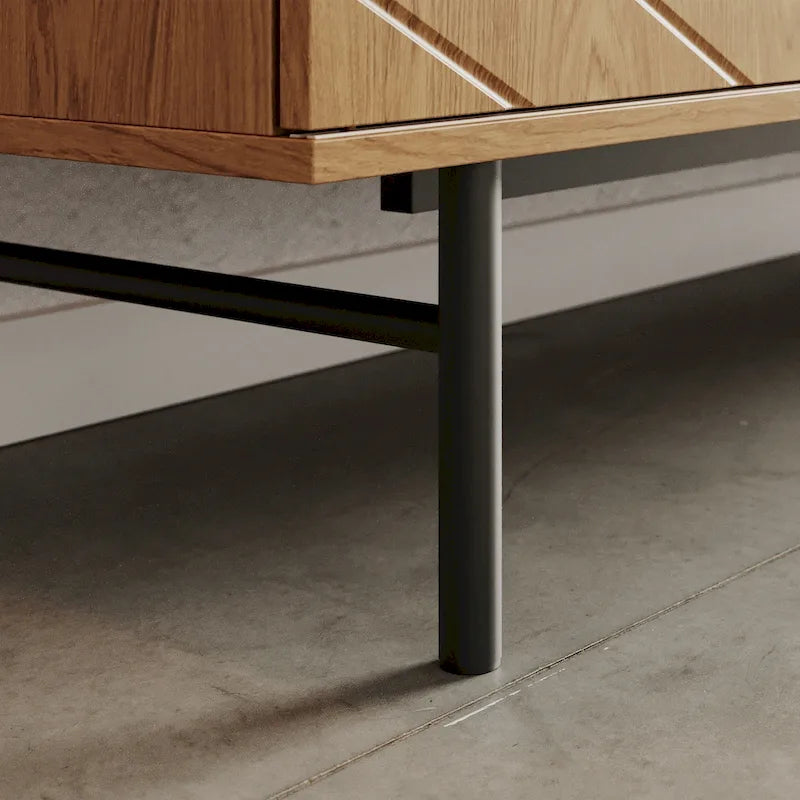 Meuble TV console média effet chêne de 179,3 cm
