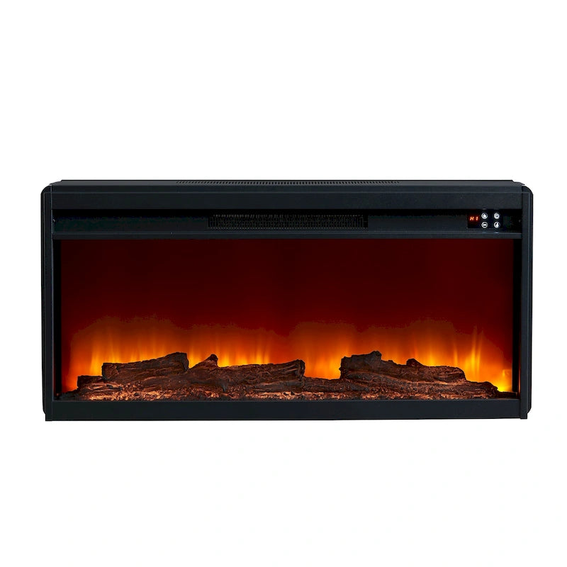 Meuble TV de ferme de 183 cm avec cheminée - 185 cm L x 89 cm H x 36 cm P