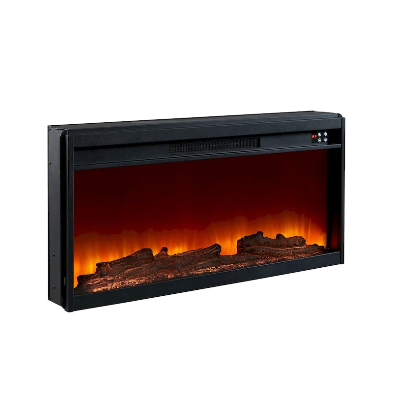 Meuble TV de ferme de 183 cm avec cheminée - 185 cm L x 89 cm H x 36 cm P