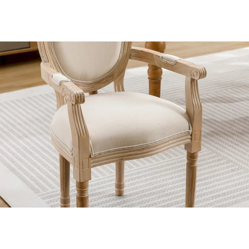 Fauteuil de salle à manger rembourré en tissu