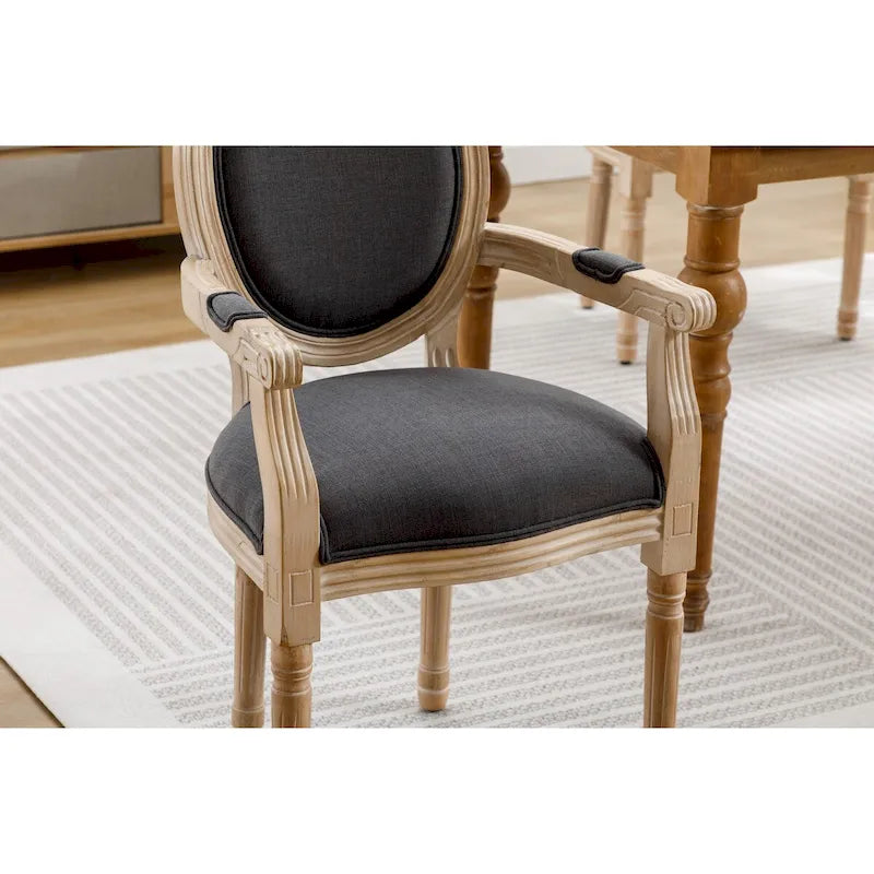 Fauteuil de salle à manger rembourré en tissu