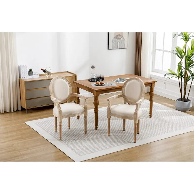 Fauteuil de salle à manger rembourré en tissu