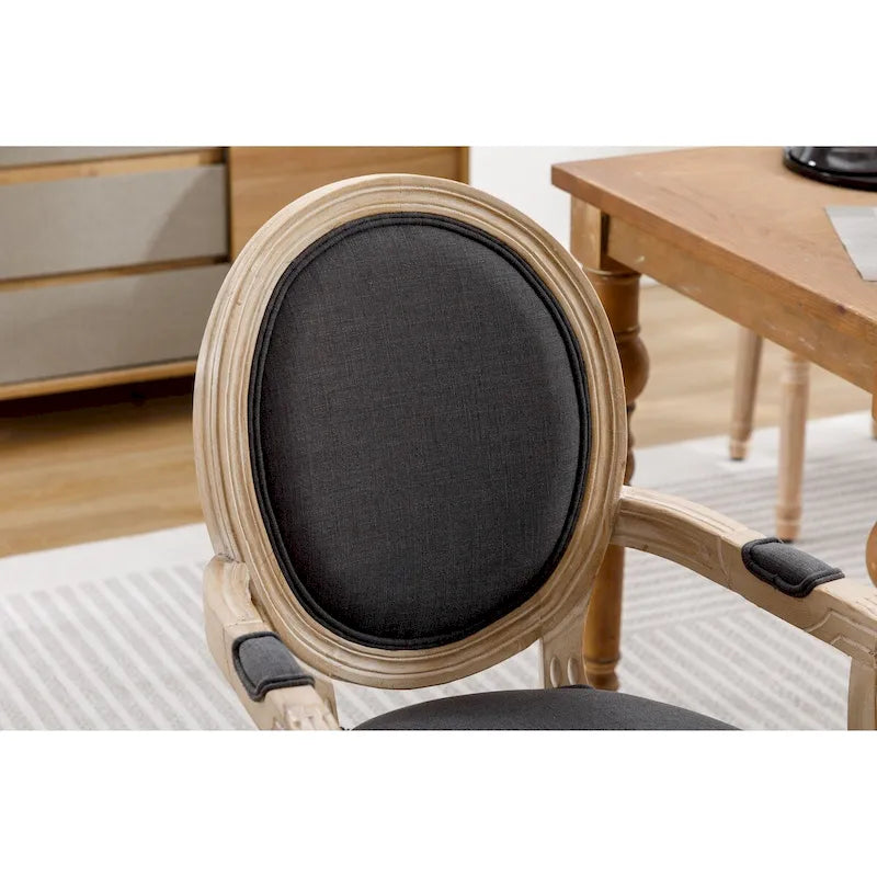 Fauteuil de salle à manger rembourré en tissu