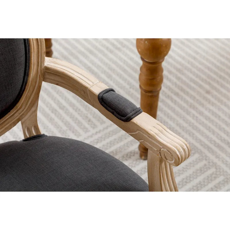 Fauteuil de salle à manger rembourré en tissu
