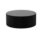 Table basse ronde moderne en bois, noire