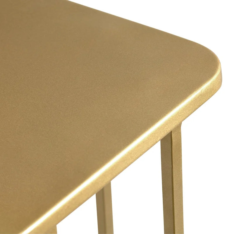 Table d'appoint en C, Fer et Or