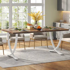 Table à manger rectangulaire rustique de 160 cm