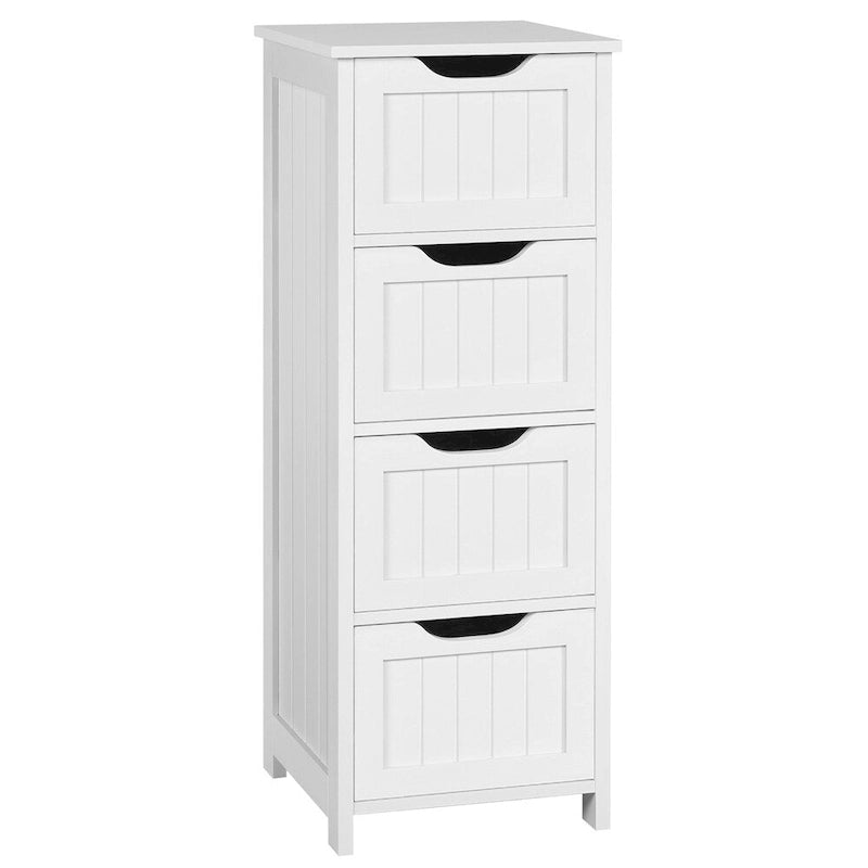 Slim Bathroom Floor Cabinet with 4 Drawers