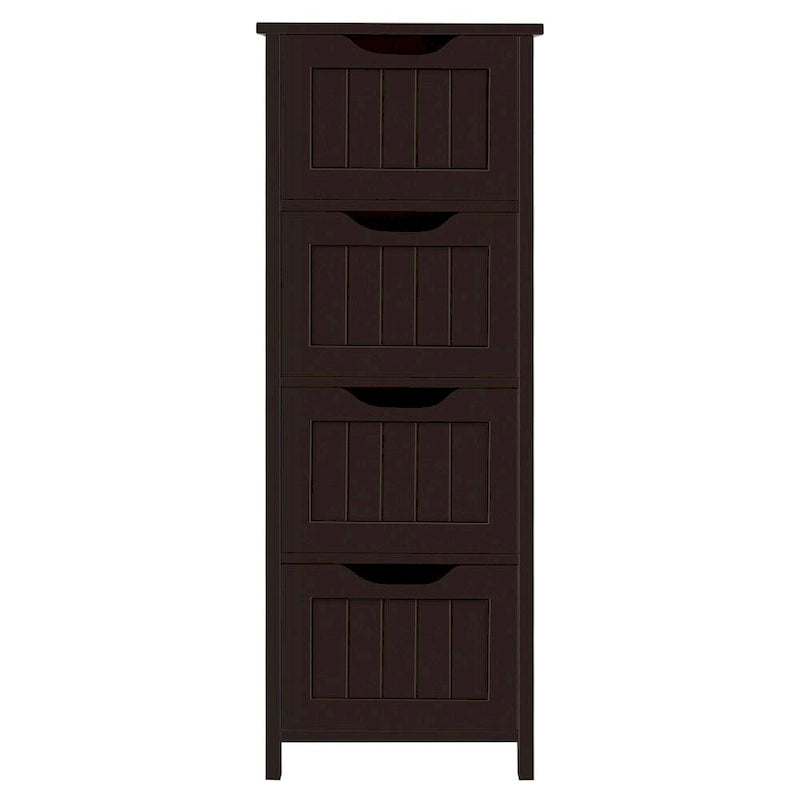 Slim Bathroom Floor Cabinet with 4 Drawers