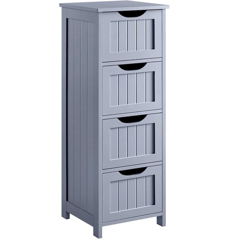 Slim Bathroom Floor Cabinet with 4 Drawers