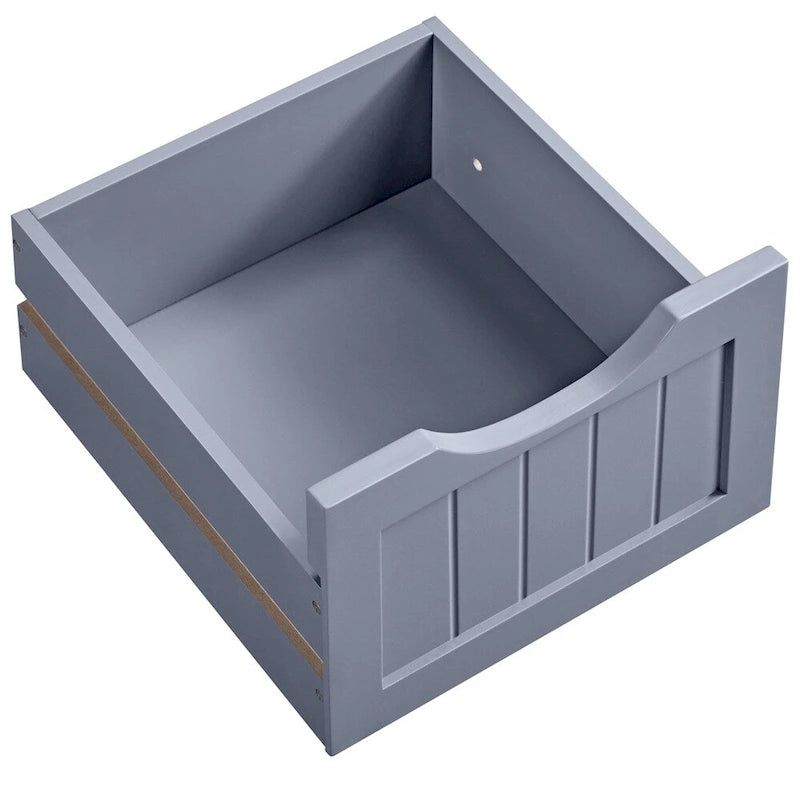 Meuble de salle de bain fin à poser avec 4 tiroirs