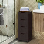 Meuble de salle de bain fin à poser avec 4 tiroirs