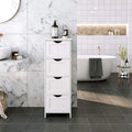Meuble de rangement blanc autoportant avec tiroirs - 30L x 30l x 82H cm