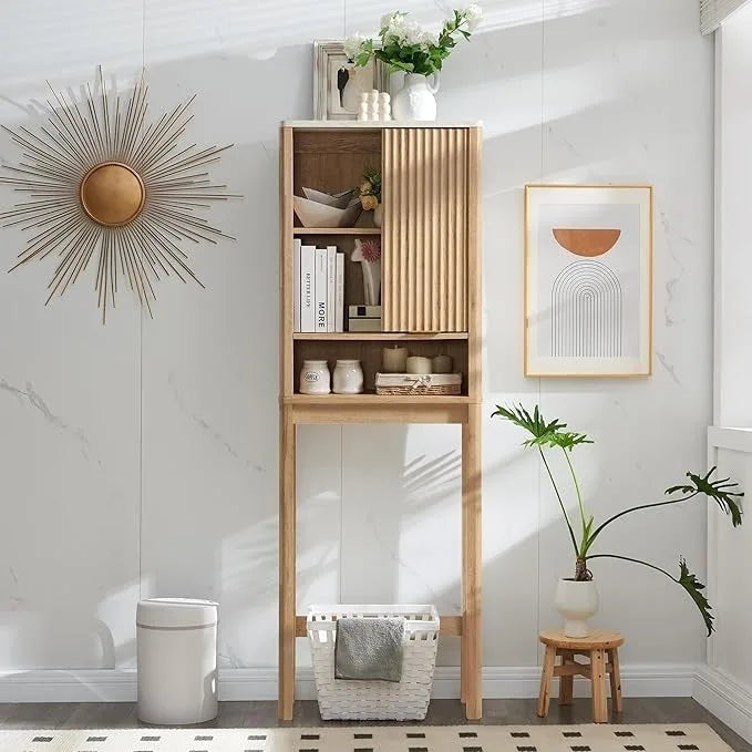 68 in. Tall Modern Over The Toilet Storage Cabinet