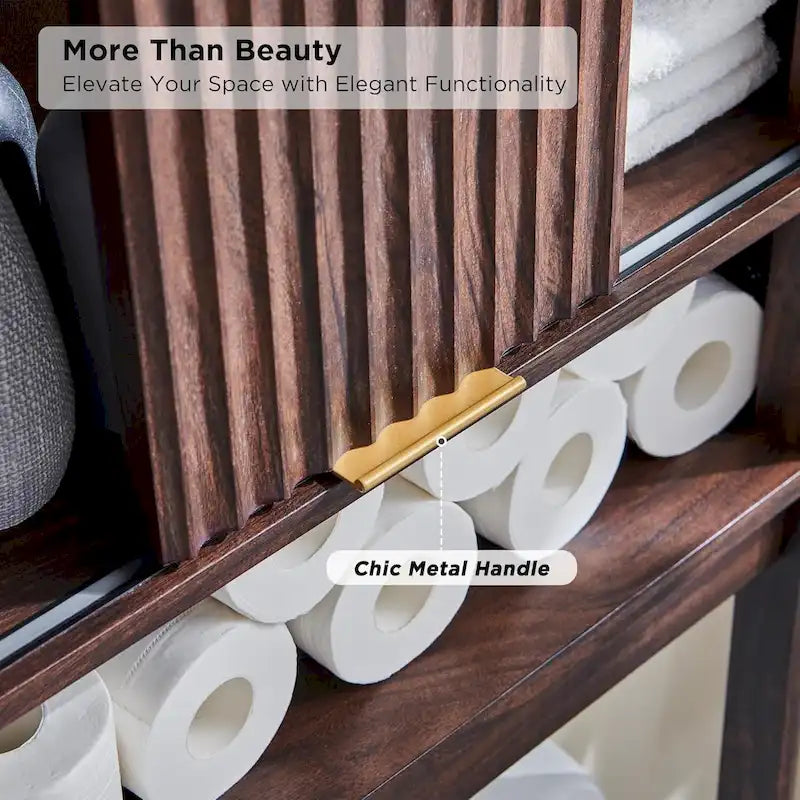 68 in. Tall Modern Over The Toilet Storage Cabinet