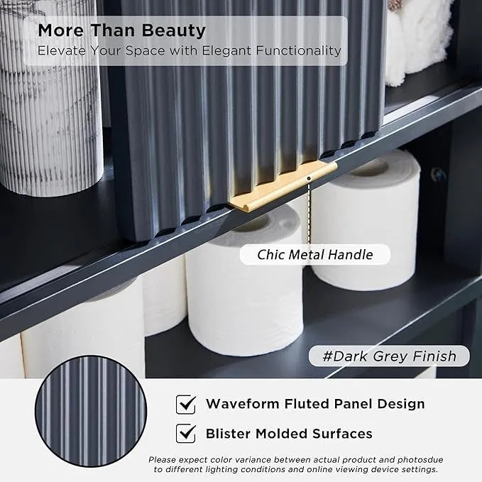 68 in. Tall Modern Over The Toilet Storage Cabinet