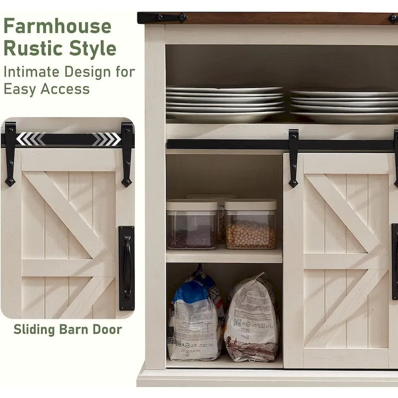 Farmhouse Small Bathroom Floor Storage Cabinet