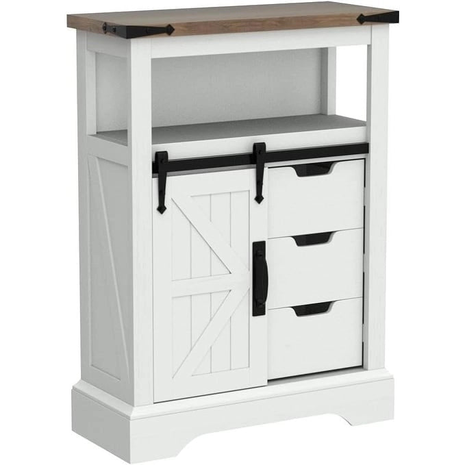 Meuble bas de rangement de salle de bain de style fermette