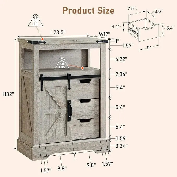 Meuble bas de rangement de salle de bain de style fermette