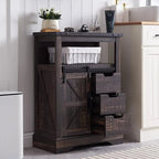 Meuble bas de rangement de salle de bain de style fermette