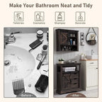 Meuble bas de rangement de salle de bain de style fermette